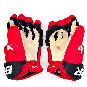Bauer Supreme Mach - Gant NHL Pro Stock d'occasion - Sebastian Aho (rouge/noir)